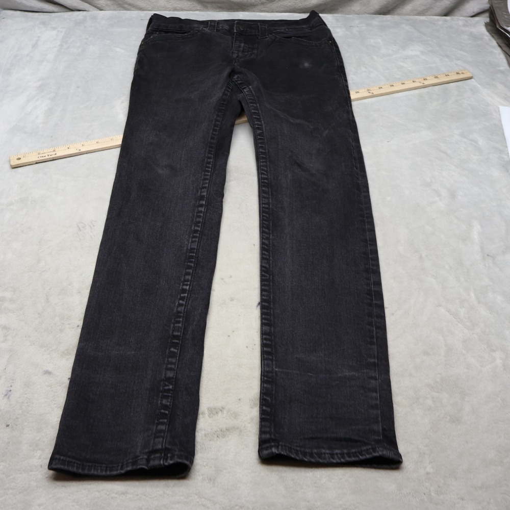 True Religion Jeans Women 30x34 Black Denim‎ Faded Rocco Relaxed Skinny Casual